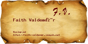 Faith Valdemár névjegykártya